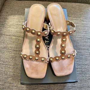 Ann Taylor Studded Block Heel Sandals